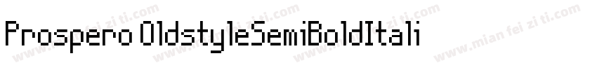 Prospero OldstyleSemiBoldItalic字体转换